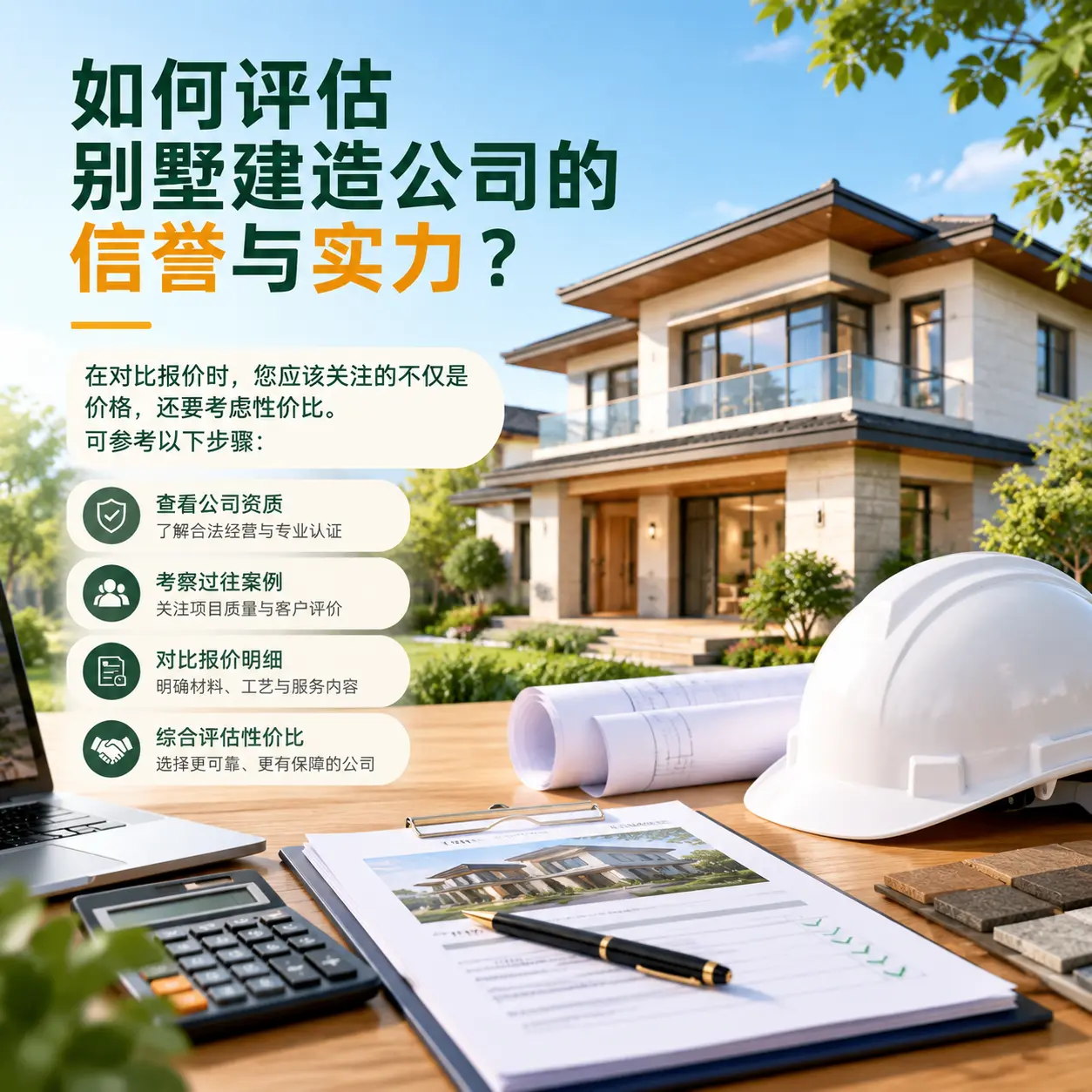 如何评估 沿河 别墅建造公司的信誉与实力？